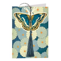 Blue Butterfly with Tassel Card ~ England